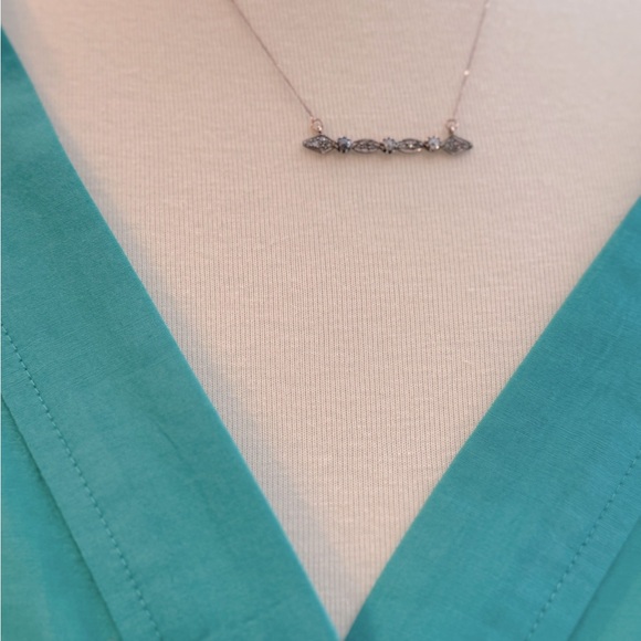 Pascale No. 1 Diamond Bar Necklace in Rose Gold - Picture 8 of 8